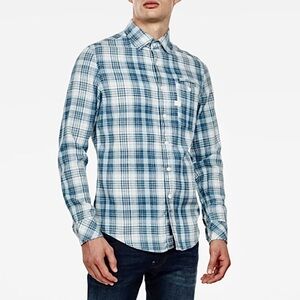 G-Star Raw Slim Fit Button Down Plaid Shirt.